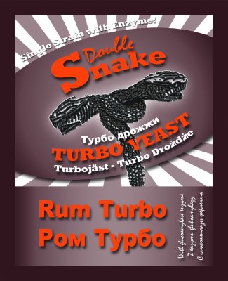 Спиртовые дрожжи Double Snake Turbo Rum, 70 грамм