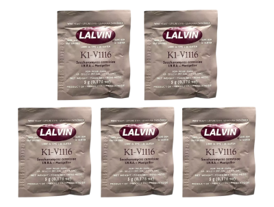 Дрожжи винные Lalvin K1-V1116, 5 г, АКЦИЯ 5 шт
